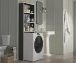 Kenzlife Çamaşır Makinesi Dolabı Lida Gri 180X066X20 Banyo Ofis