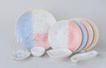 Keramika Benekli Renkler 4 Kişilik 19 Parça Kahvaltı Takımı