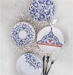 Keramika Blue Palace Ege Servis Tabağı 25 Cm 4 Adet - 18925-27-28-44