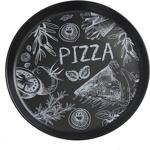 Keramika Mat Siyah 28 Cm Pizza Tabağı