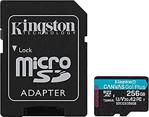 Kingston Canvas Go Plus 256 Gb Microsdxc 170 Mb/S A2 U3 V30 + Adp Sdcg3/256Gb Micro Sd Kart