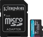 Kingston Canvas Go Plus 64 Gb Microsdxc 170 Mb/S A2 U3 V30 + Adp Sdcg3/64Gb Micro Sd Kart