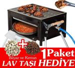 Kırmızı Lav Taşı Hediyeli,Fırınlı Tüplü Mangal