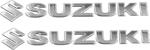 Knmaster Suzuki Logo Kabartmalı Sticker Etiket - Gümüş