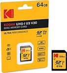 Kodak Sdxc 64Gb Class10 U3 Ultra Performans Sd Hafıza Kartı