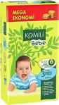 Komili Bebe 3 Numara Midi 54'lü Bebek Bezi