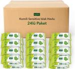 Komili Sensitive 60 Yaprak 24'lü Paket Islak Mendil