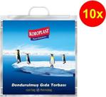 Koroplast 50x52 cm 10'lu Paket Kilitli Dondurulmuş Gıda Torbası