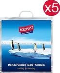 Koroplast 50x52 cm 5'li Paket Kilitli Dondurulmuş Gıda Torbası