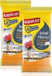 Koroplast Çok Amaçlı Ferah Kokulu 30'Lu 2'Li Paket Islak Havlu