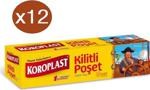 Koroplast Kilitli Çizgi Kahramanlar 20x25 cm 15 Adet 12'li Paket Buzdolabı Poşeti