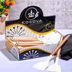 Kosova Bambu Silikon Spatula Krem Slk-253