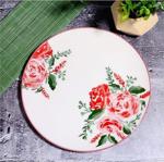 Kosova Rose.05 Seramik Servis Tabağı 26 Cm 6 Lı