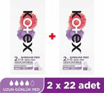 Kotex 2 In 1 Regl Mesane 22'Li Günlük Ped - 2'Li Paket