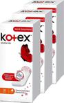 Kotex İnce Günlük Parfümsüz Ped 18'Li Üçlü Set