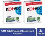 Kotex Natural Quadro 16'Lı Gece - 2'Li Paket