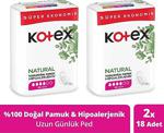 Kotex Natural Quadro 18'Li Uzun - 2'Li Paket