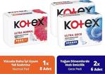 Kotex Ultra Sıngle 6'Lı Gece X2 Paket (+ )Sıngle 8'Li Normal