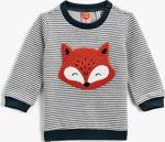 Koton Erkek Bebek Gri Çizgili Sweatshirt