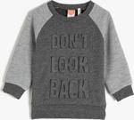 Koton Kids Antrasit Erkek Bebek Sweatshirt