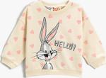 Koton Kız Bebek Bej Desenli Sweatshirt