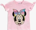 Koton Kız Bebek Pembe Minnie Mouse Tişört Lisanslı Pamuklu