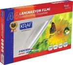 Kraf A4 125 Micron 100'Lü Parlak Laminasyon Filmi