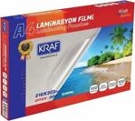 Kraf A4 Laminasyon Filmi - Parlak A4 100 Mikron 100'Lü