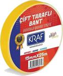 Kraf Çift Taraflı Bant 15 Mm X 25 Mt