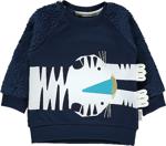 Kujju Kız Bebek Sweatshirt 6-18 Ay Lacivert