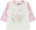 Kujju Kız Bebek Sweatshirt 3-12 Ay Pembe