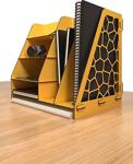 Kuk Design Voronoi Modern Ofis Masaüstü Organizer Düzenleyici Evrak Rafı (Sarı)