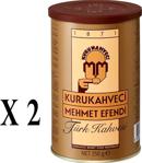 Kurukahveci Mehmet Efendi 250 gr 2'li Paket Teneke Kutu Türk Kahvesi