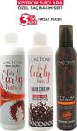 L'Actone Kıvırcık Saçlara Shea Yağı Krem Saç Bakım Seti - Hydrating Aktivatör Krem - Rock-On Saç Köpüğü