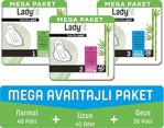 Ladyfit Bambu Ped Mega Avantajlı Paket (Normal 48 Adet + Uzun 40 Adet + Gece 36 Adet)