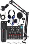 Lastvoice Bm800 Live Head Set Efektli Ses Kartı Mikrofon Kulaklık Stand Kayıt Canlı Yayın Seti (Pc Ve Telefon)