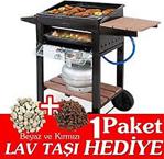 Lav Taşlı Mangal Tüplü (Beyaz+ Kırmızı Lav Taşı Hediye) Barbekü