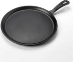 Lava Döküm Metal Saplı ve Ahşap Altlıklı 26 cm Krep Pizza Pancake Tavası