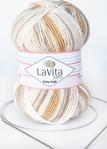 Lavita Yarn Baby Batik El Örgü Ipi Taka Yarn (By01-Kahve, Krem)