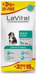 LaVital Dog Maxi Puppy 12 kg + 3 kg Somon Balıklı Büyük Irk Yavru Köpek Maması