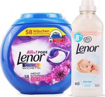 Lenor Ametist Çiçeği 58 Yıkama Kapsül Deterjan Ve Saf 1000 Ml 40 Yıkama Yumuşatıcı Set