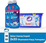 Lenor Bold Sıvı Kapsül Deterjan Bahar Uyanışı 38 Ve Okyanus 1155Ml 33Yıkama Yumuşatıcı Set