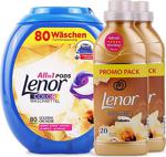 Lenor Hepsi 1 Arada Pods Sıvı Çamaşır Deterjanı Kapsülü Golden 80 Yumuşatıcı Golden Orkide 20