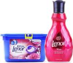 Lenor Yakut Yasemin Sıvı Deterjan Kapsülü 11 Yıkama Ve Kiss Parfüm Deluxe 36 Yıkama Yumuşatıcı Set