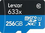 Lexar 256Gb 633X Microsdxc Uhsi High Speed With Adapter