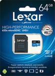 Lexar 64 GB 633x Micro SDHC Hafıza Kartı