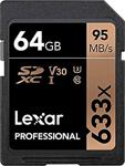 Lexar 64 Gb 633X V30 U3 4K Sd Hafıza Kartı (95Mbs)