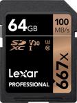 Lexar 64 GB Professional 667x SDXC UHS-I SD Kart