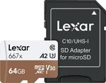 Lexar 64 Gb Professional 667X Uhs-I C10 U3 V30 A2 Micro Sd Kart