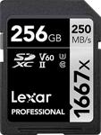 Lexar Professional 1667X 256Gb Sdxc 250Mb/S Uhs-Ii Class 10 Sd Kart